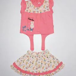 Girls Printed Top with Skirt-image-54