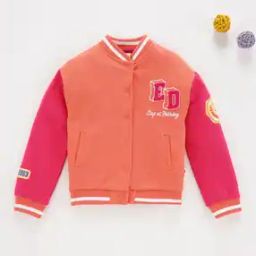 Girls Regular Fit Varsity Jacket-21