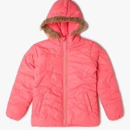 Girls Hooded Jacket with Slip Pockets-51