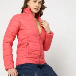 Women Regular Fit Zip-Front Puffer Jacket-picture-18