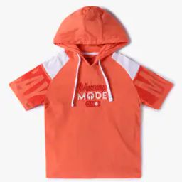 Boys Colourblock Regular Fit Hooded T-Shirt-image-28