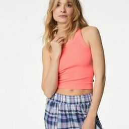 Cotton Rich Ribbed Lounge Crop Top-image-23