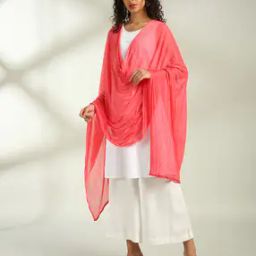 Women Chiffon Dupatta with Tapping Border-1