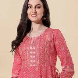 Block Print A-Line Kurta-image-64