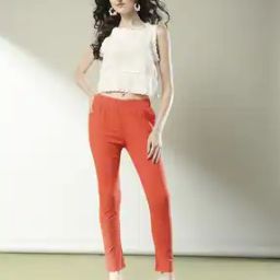 Women Straight Fit Pants with Pockets-image-93