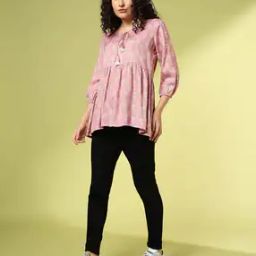 Women Geometric Print Relaxed Fit Flared Top-image-2