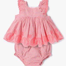 gap kids Infants Checked Cotton Top & Shorts Set image 1