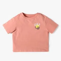 Graphic Back Print Short-Sleeves Logo T-Shirt-image-38