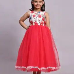 Girls Floral Fit And Flare Dress-picture-22