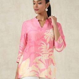 Women Floral Print Straight Tunic-image-25