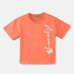united colors of benetton Typographic Print Crew-Neck T-Shirt-picture-4