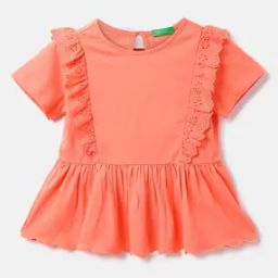 Schiffli Side Panel Top with Scallop Hemline-image-64