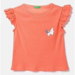 united colors of benetton Embellished Ribbed Round-Neck T-Shirt-picture-15