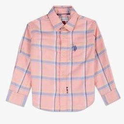 Boys Checked Regular Fit Cotton Shirt with Patch Pocket-image-29