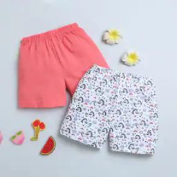 Pack of 2 Printed Shorts with Elasticated Waist-image-3