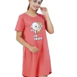 Women Regular Fit Graphic Nightshirt-image-49