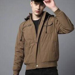 fort collins Men Regular Fit Bomber Jacket with Detachable Hood-picture-26