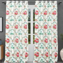 jaipur fabric Block Print Window Curtain with Eyelets Header image 1
