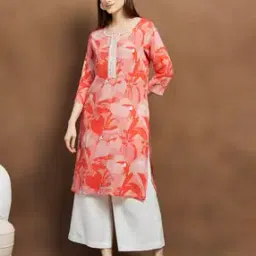 melange by lifestyle Women Floral Print Straight Kurta-picture-49