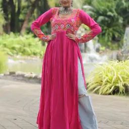 svaraa Women Embroidery A-Line Kurti-picture-21