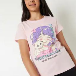 max Girls Printed Stylised Fid T-shirt-picture-49