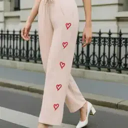 bewakoof Women Graphic Print Straight Track Pants-picture-0