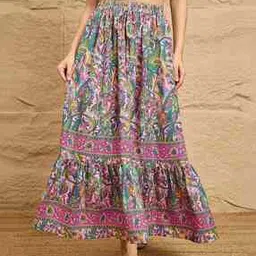drape and dazzle Women Paisley Print A-Line Skirt-picture-0