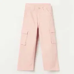 fame forever by lifestyle Girls Mid-Rise Straight Jeans with Cargo Pockets-picture-37