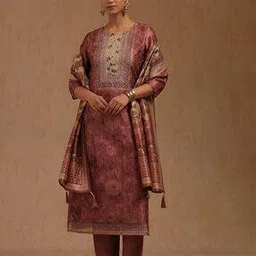 soch Women Embroidered Straight Kurta Suit Set-picture-2