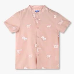 Boys Embroidered Relaxed Fit Shirt-image-39