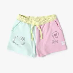 kg frendz Girls Colourblock Regular Fit Shorts-picture-15