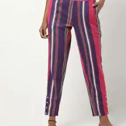 Striped Pants with Elasticated Waist-image-17