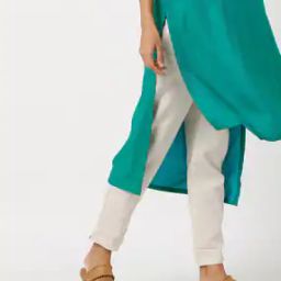 Semi-Elasticated Ankle-Length Trousers-image-41