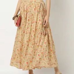 Floral Print Flared Skirt-picture-12