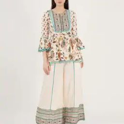 Printed Top with Palazzos-0