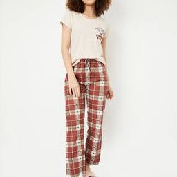 Women Woven Top & Pyjamas Set-image-9