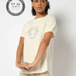 Women Graphic Print Regular Fit Crew-Neck T-Shirt-image-93