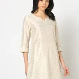 Women Micro Print Relaxed Fit Tunic-image-85
