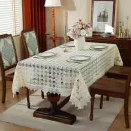Thread Cutwork Rectangular Table Cover-34