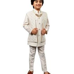 Kurta Set with Embellished Waistcoat-image-56