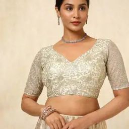 Women Embellished Back Open Blouse-image-85