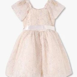 kg frendz Girls Lace Fit & Flare Frock with Waist Belt-picture-30