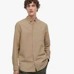 Button-Down Collar Shirt with Patch Pocket-69