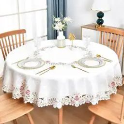 Floral Embroidered 4-Seater Table Cover-image-61