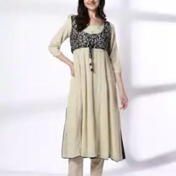 Women Embroidered Flared Kurta with Insert Pocket-28