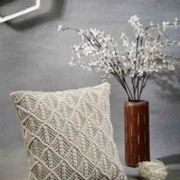 Handloomed Cushion Cover with Zip Closure-20