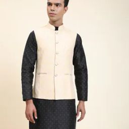 Men Nehru Jacket with Welt Pockets-35