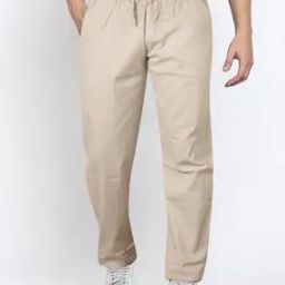 Men Relaxed Fit Trousers with Insert Pockets-image-5