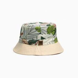 Leaf Print Cotton Bucket Hat-51