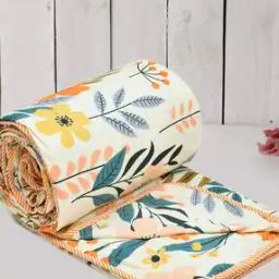 Floral Print Reversible Double Dohar with Falalin-16